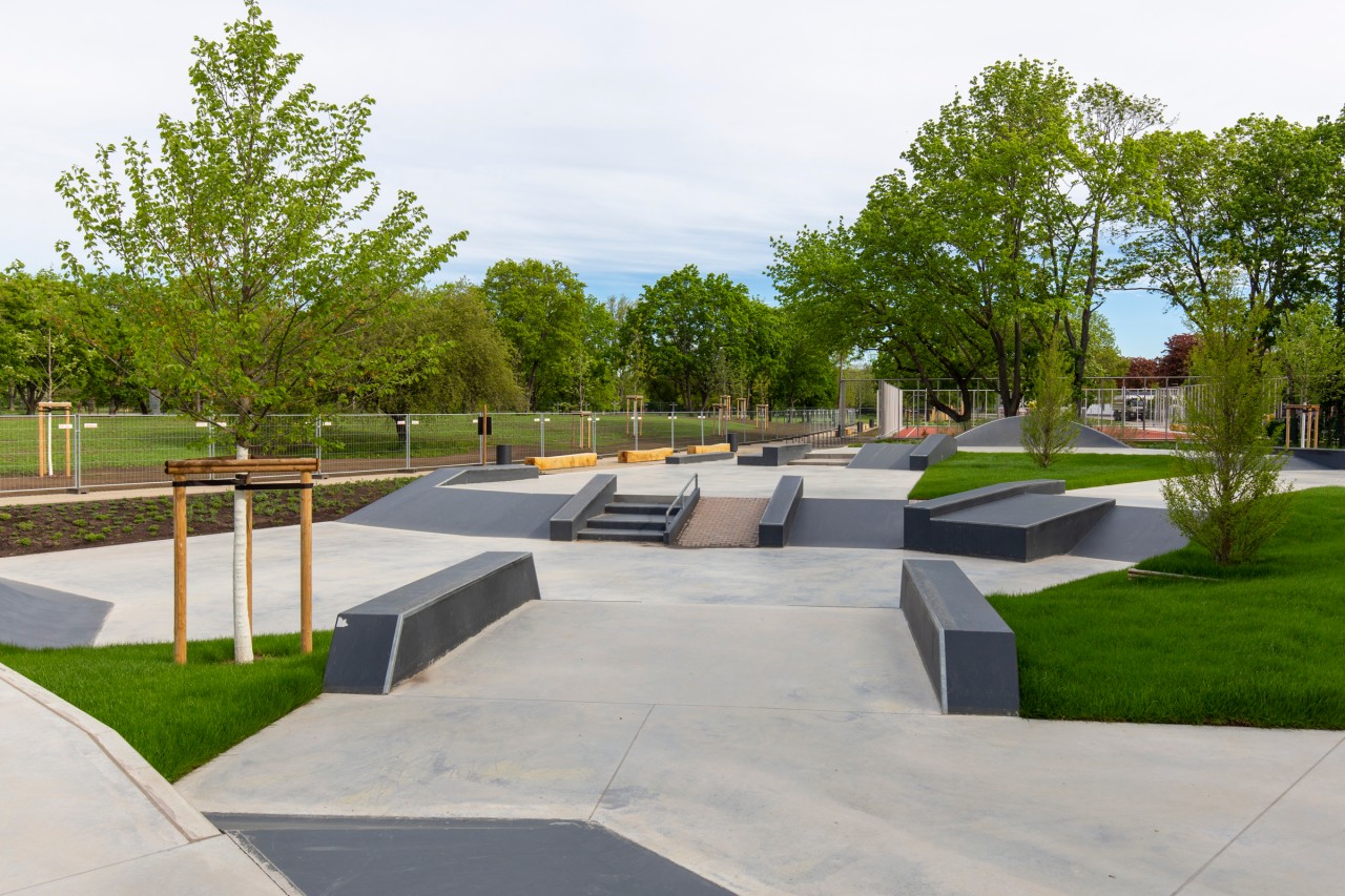 Ein neuer Skatepark in der Gera-Aue.