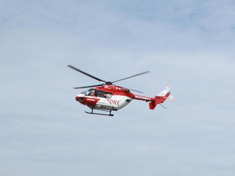 Ein Rettungshubschrauber im Einsatz.