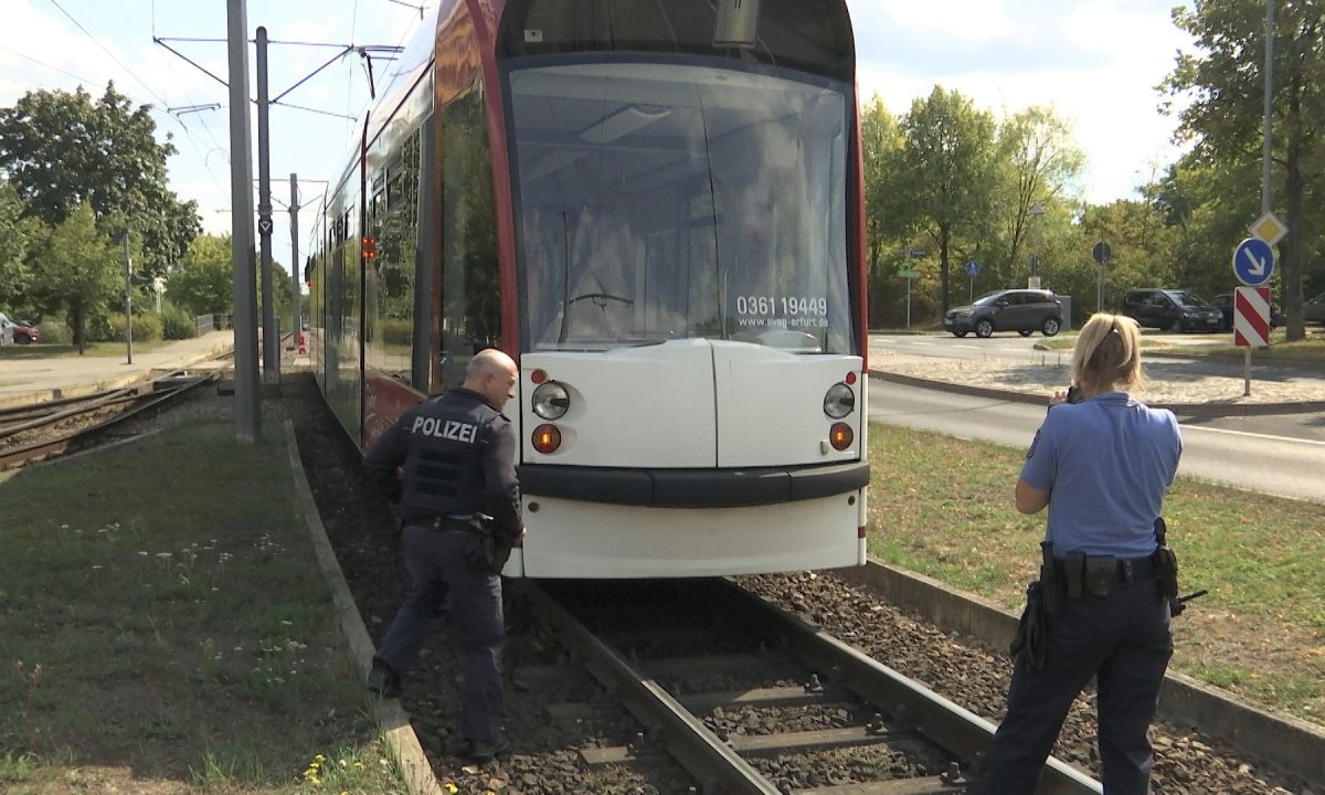 Erfurt Strassenbahnunfall Europaplatz