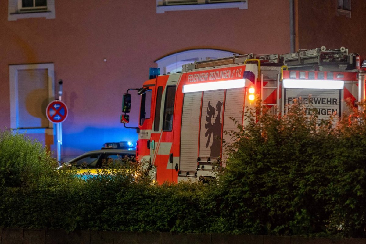 Meiningen Feuerteufel Feuer Mülltonnen Feuerwehr Polizei Blaulicht