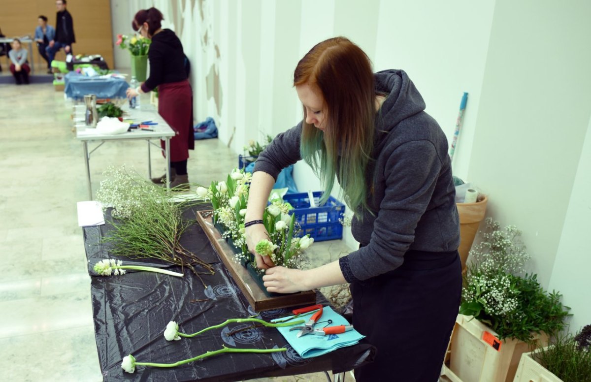 Prüfung für angehende Floristen Ausbildung