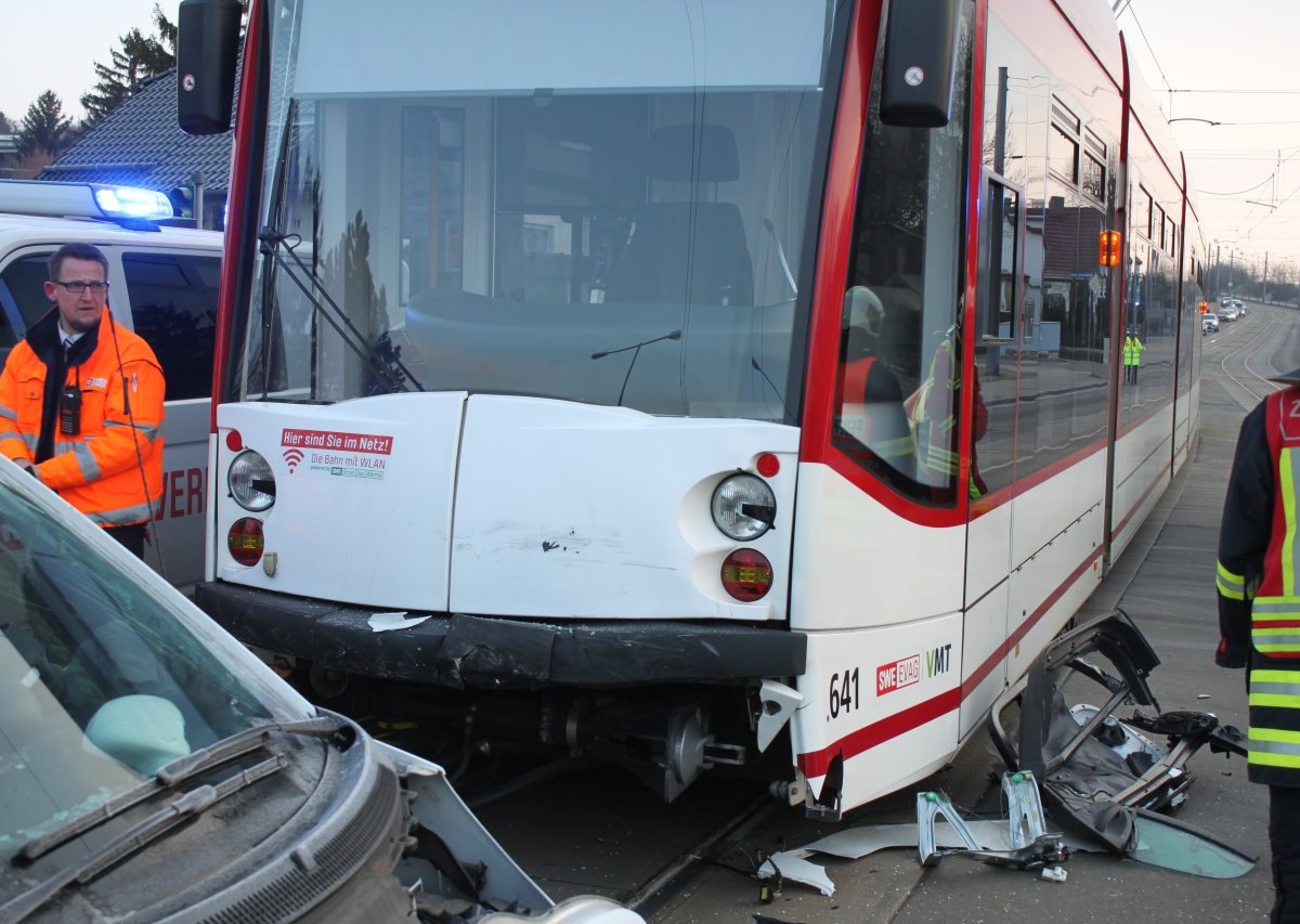 Unfall in der Leipziger Straße in Erfurt