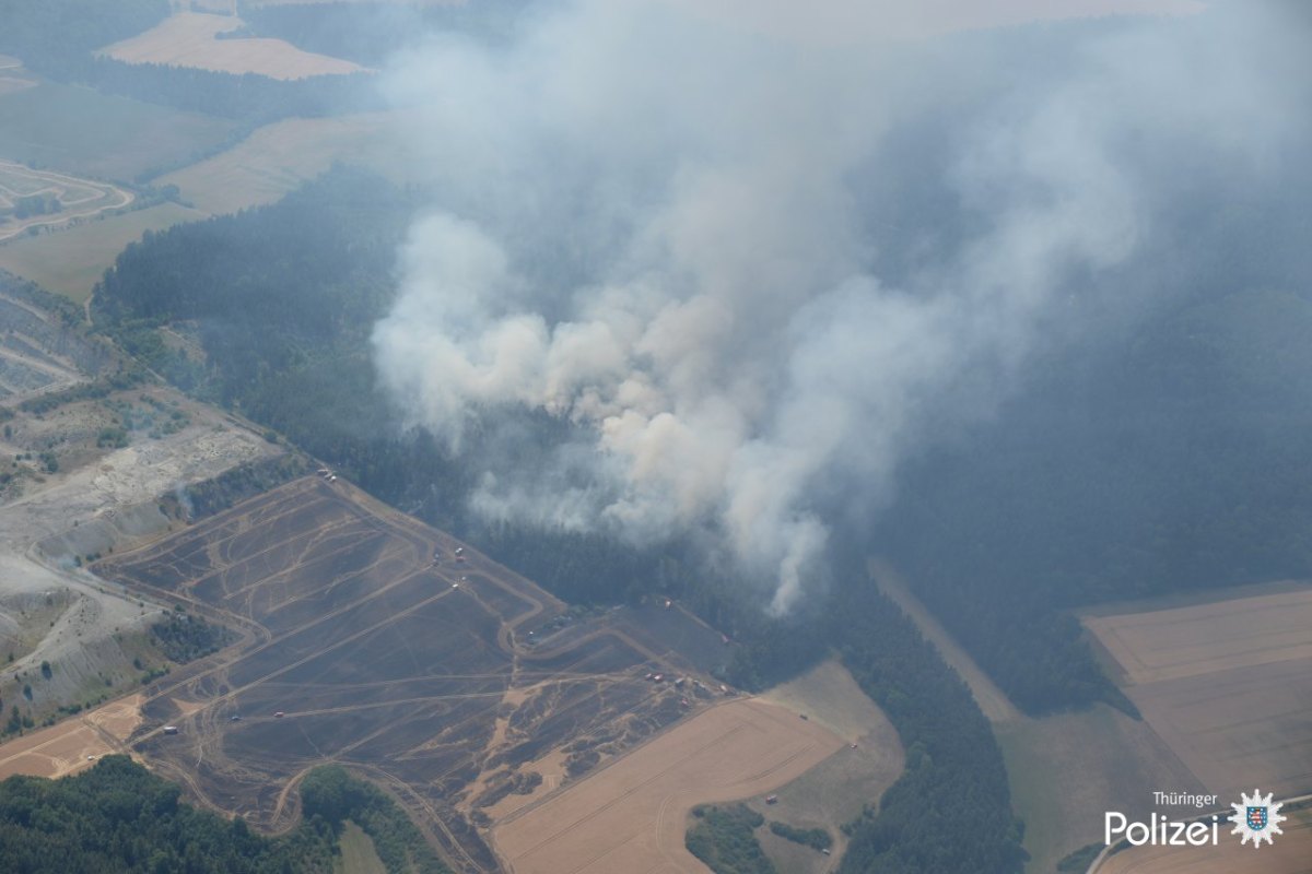 Waldbrand in Kranichfeld-Rittersdorf