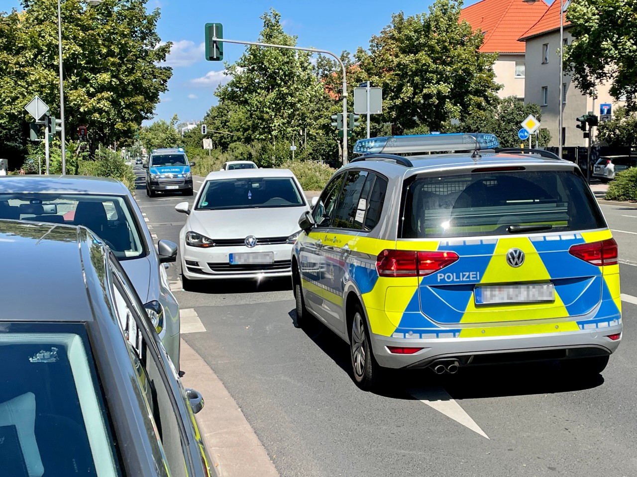 Der Fahrer konnte nicht mehr rechtzeitig bremsen. 