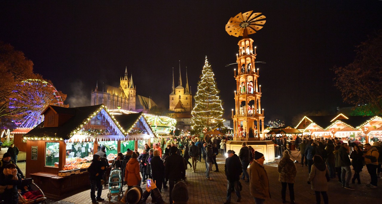 Der Weihnachtsmarkt in Erfurt.