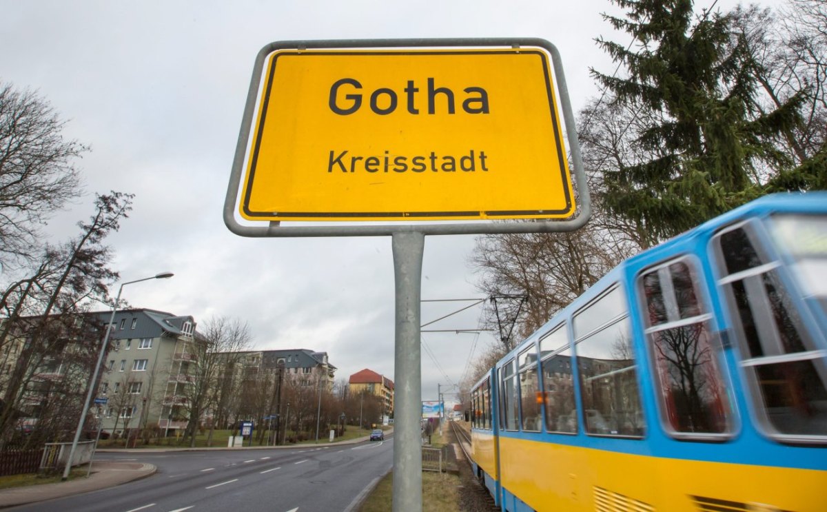 gotha straßenbahn schild