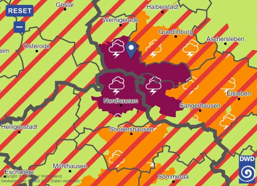 Im Harz gilt die höchste Unwetter-Warnstufe.