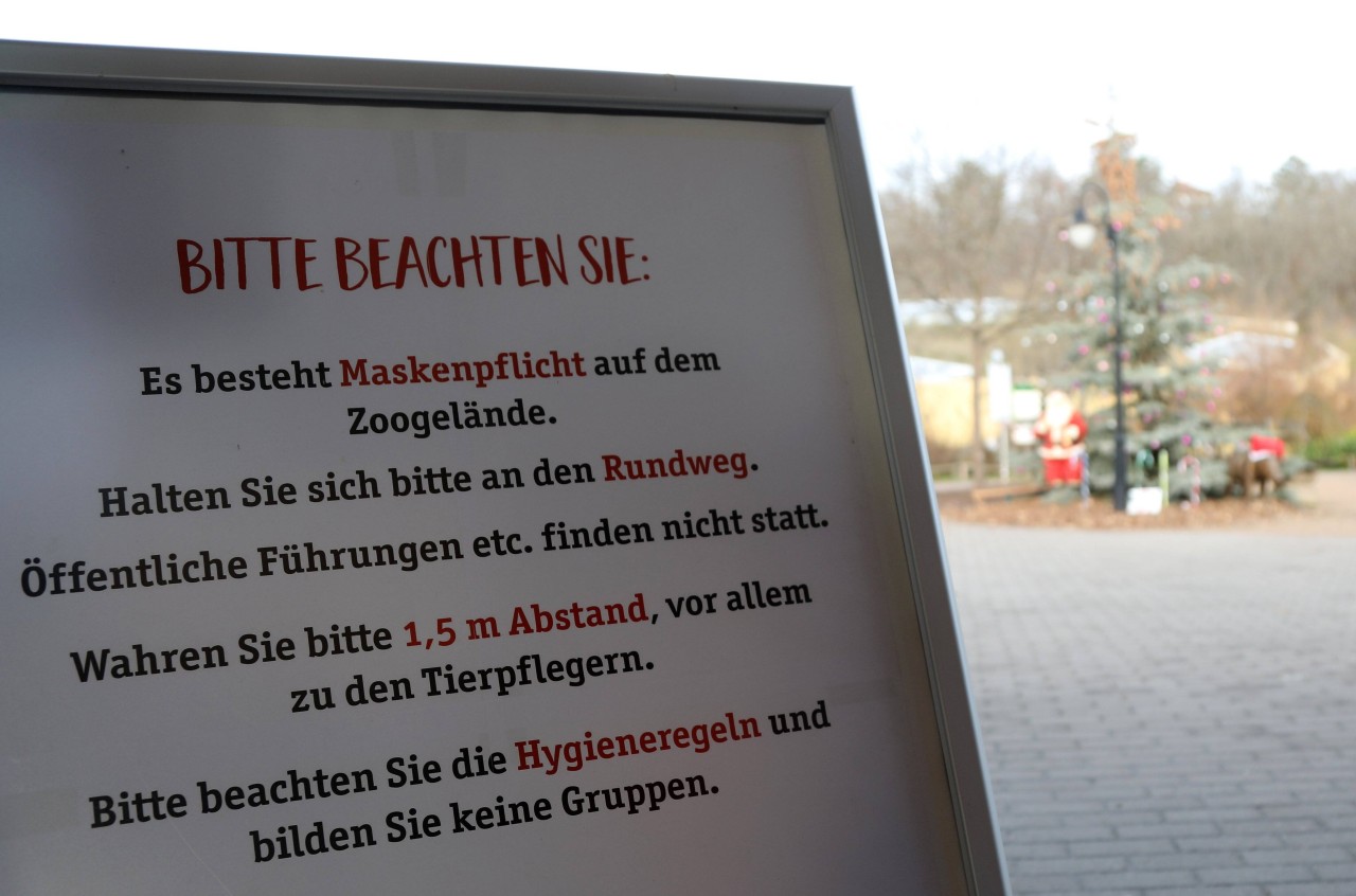 Strenge Corona-Regeln müssen während des Aufenthalts im Zoo Erfurt beachtet werden. 