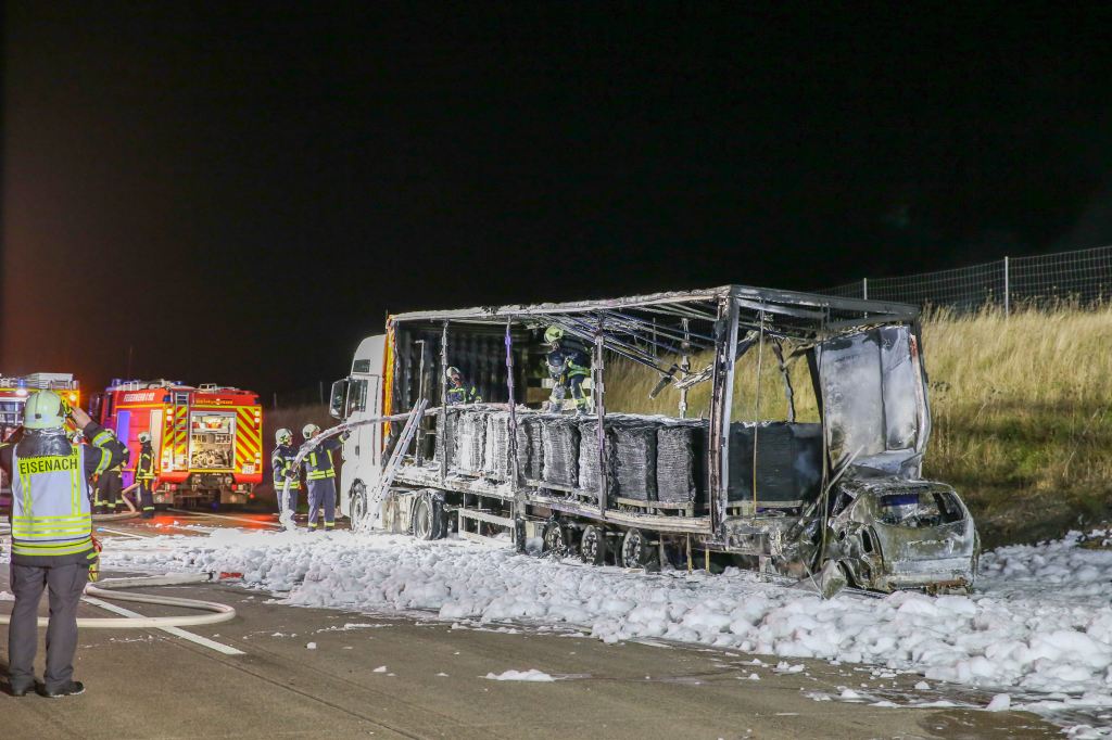 Schrecklicher Unfall auf der A4 bei Eisenach!