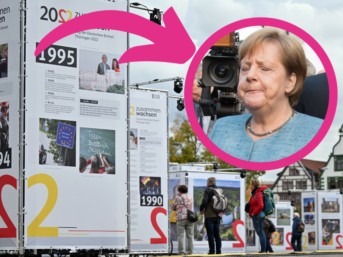 Ausstellung in Erfurt, Ex-Kanzlerin Merkel