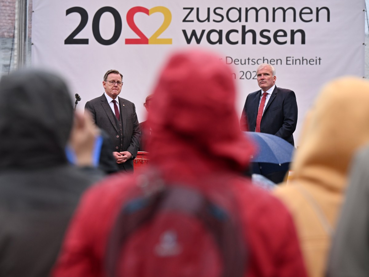 Erfurt Tag der Deutschen Einheit bei Regen