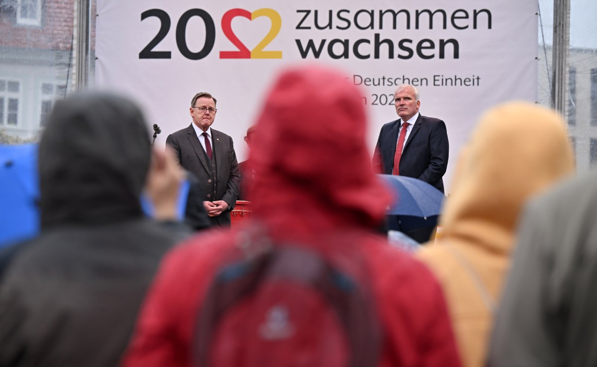 Erfurt Tag der Deutschen Einheit bei Regen