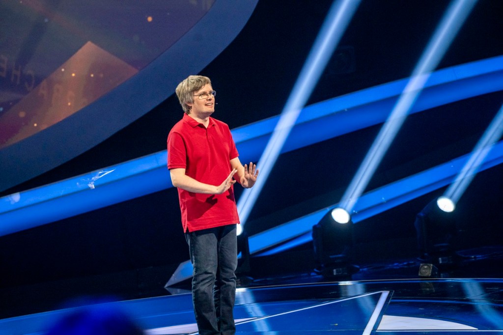 Steffen Löwe bei seinem Auftritt in der ZDF-Sendung "Der Quiz-Champion".